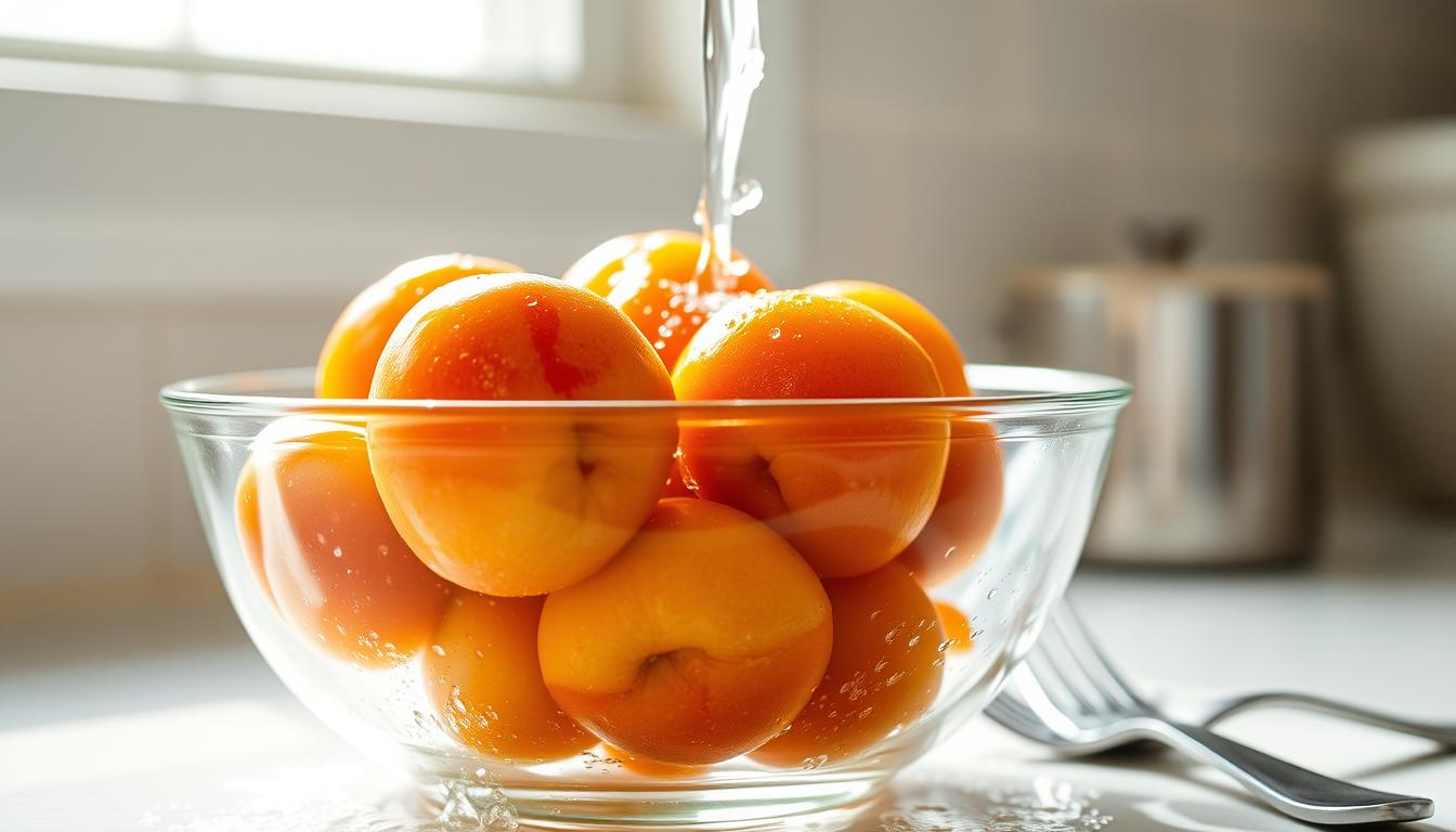 Should you rinse canned peaches?