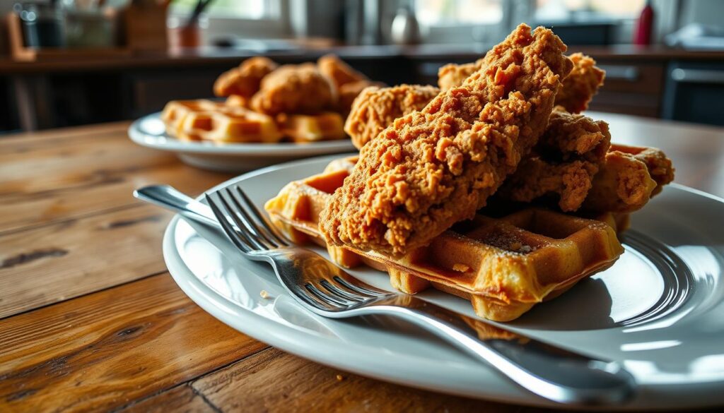 Southern roots and Northern influences in fried chicken and waffles