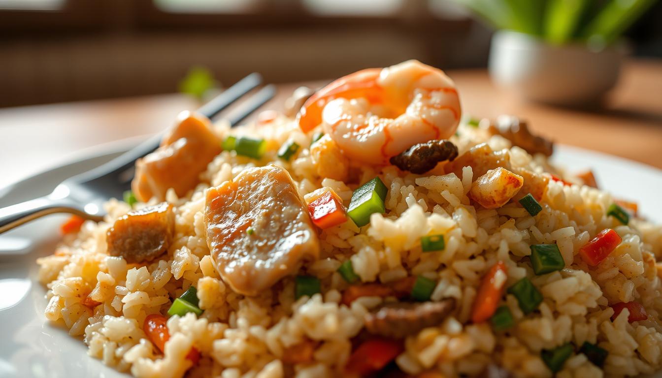 What meat goes well with fried rice?