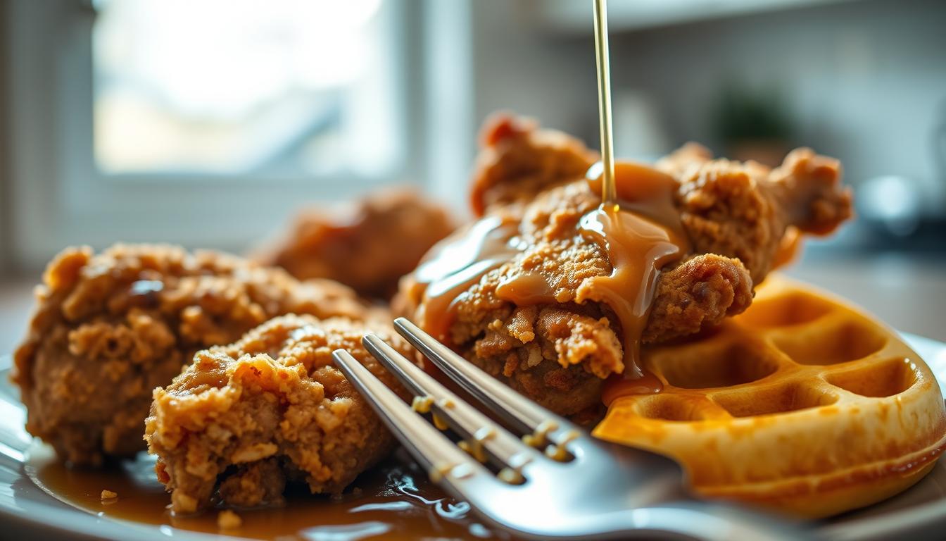 Why do you put waffles in fried chicken?