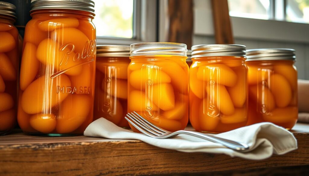 canned peach storage