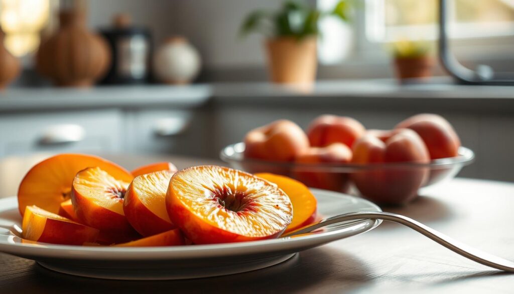 fresh peaches nutrition table